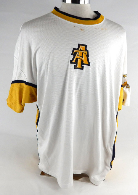 2000s North Carolina A&T Aggies Game Used White Shooting Shirt XL 827