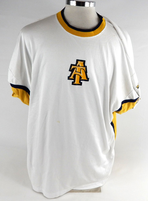 2000s North Carolina A&T Aggies Game Used White Shooting Shirt XL 833