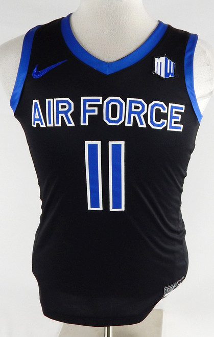 2023-24 Air Force Falcons #11 Game Issued Pos Used Black Jersey Basketball M 016