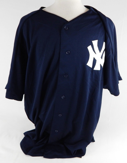 2003-06 New York Yankees Blank Game Issued Navy Jersey BP ST 016
