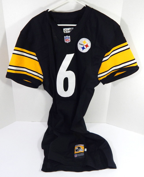 2001 Pittsburgh Steelers #6 Game Issued Black Jersey 46 DP49474