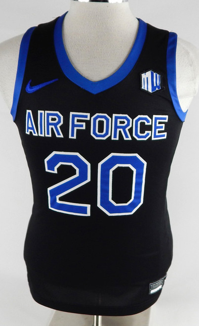 2023-24 Air Force Falcons #20 Game Issued Pos Used Black Jersey Basketball M 020