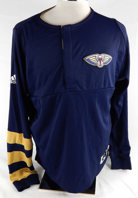 2016-17 New Orleans Pelicans Jarrett Jack #1 Game Used Navy Shooting Shirt L 156