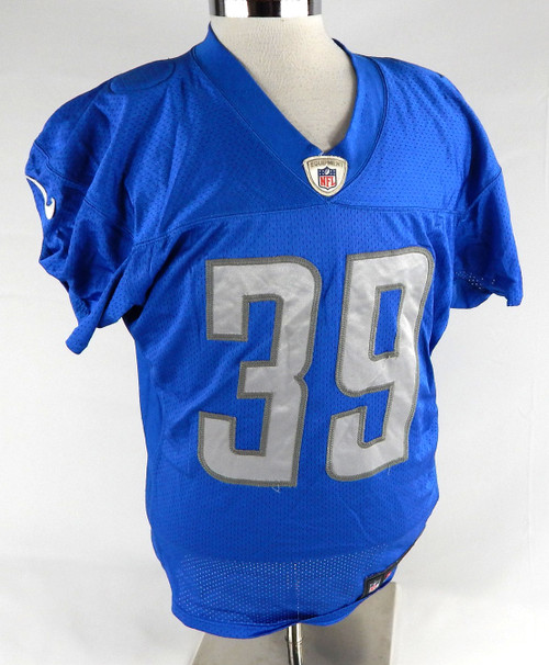 2017 Detroit Lions Jamal Agnew #39 Game Used Blue Practice Jersey 46 292
