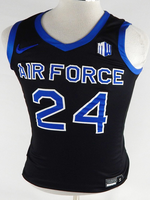 2023-24 Air Force Falcons #24 Game Issued Pos Used Black Jersey Basketball S 024