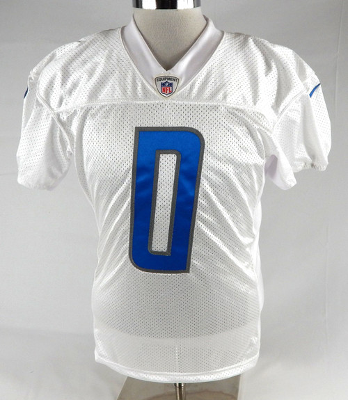 2018 Detroit Lions #0 Game Issued White Practice Jersey 44 329