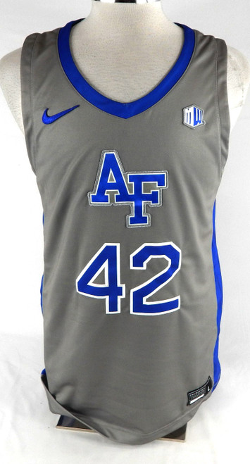 2022-23 Air Force Falcons #42 Game Issued Pos Used Grey Jersey Basketball L 261