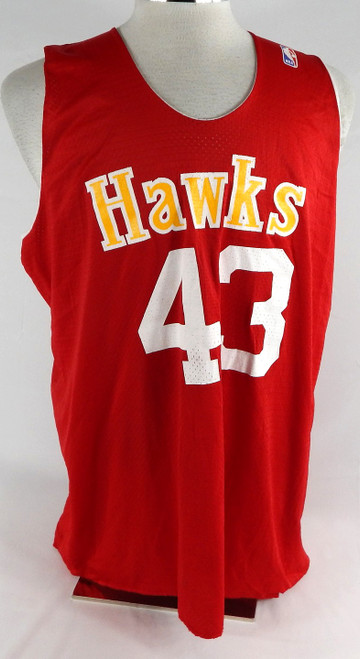 1990s Atlanta Hawks #43 Game Issued Red Practice Jersey XL 162