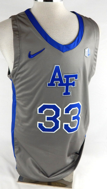 2023-24 Air Force Falcons #33 Game Issued Pos Used Grey Jersey Basketball L 270