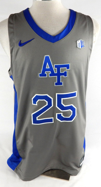 2021-22 Air Force Falcons #25 Game Issued Pos Used Grey Jersey Basketball L 271