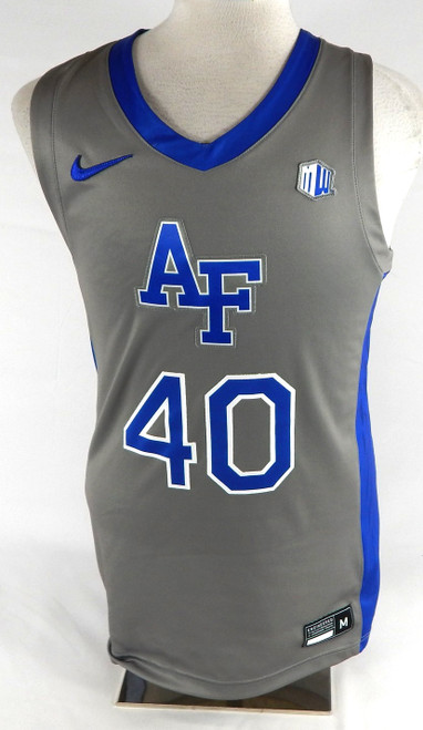 2021-22 Air Force Falcons #40 Game Issued Pos Used Grey Jersey Basketball M 265