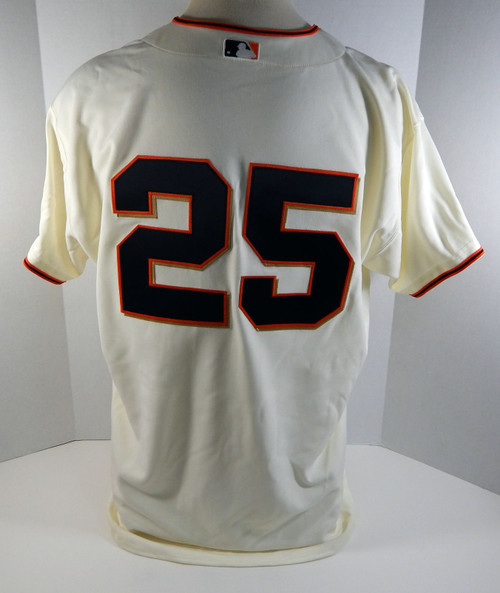San Francisco Giants Barry Bonds #25 Authentic Cream Jersey Russell Ath 52 632