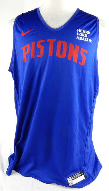 2023-25 Detroit Pistons #19 Game Used Blue Practice Jersey HFH Patch XL DP88495