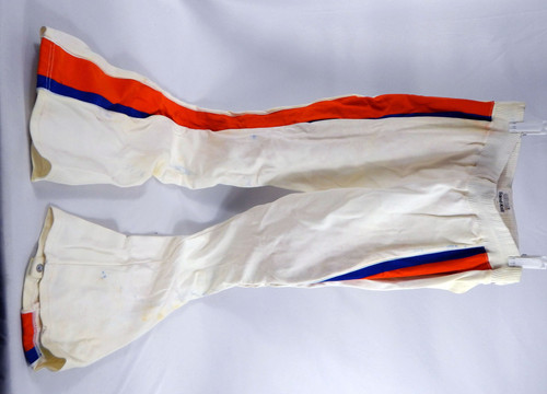 1980s Cleveland Cavaliers Game Issued White Basketball Warm Up Pants 36 DP101215