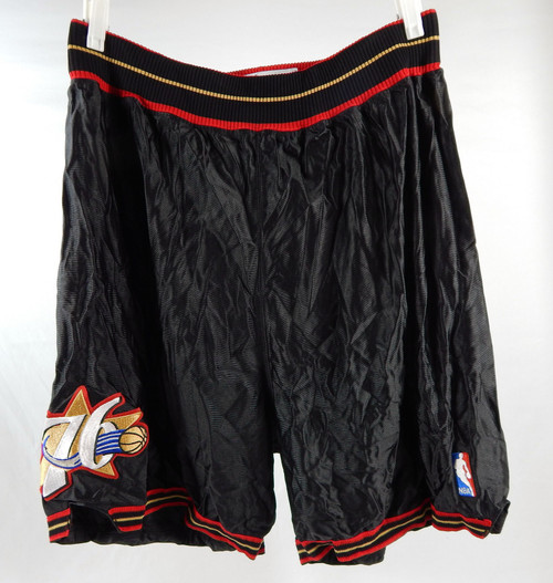 Late 1990s Early 2000s Philadelphia 76ers #11 Game Used Black Shorts 42 237