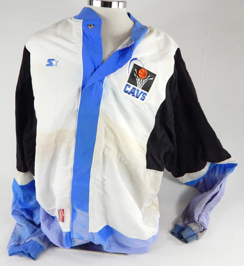 1997-99 Cleveland Cavaliers #0 2 14 Game Used White Warm Up Jacket 48 548
