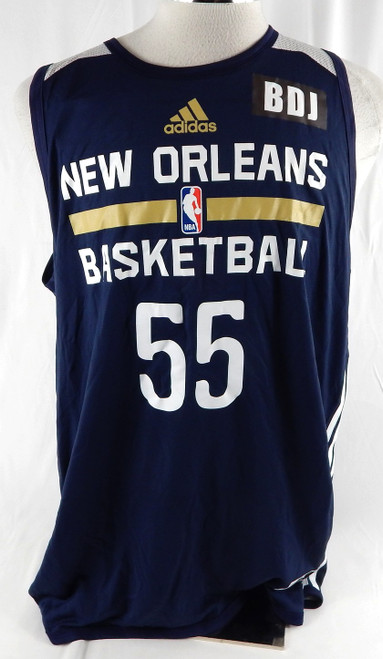 2014-15 New Orleans Pelicans Finney-Smith #55 Game Issued Navy Practice Jersey