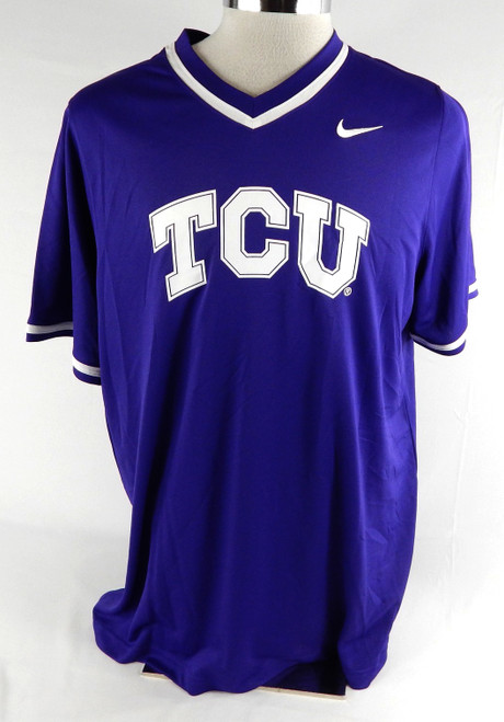 Texas Christian TCU Frogs #57 Game Issued Purple Practice Jersey Baseball XL 3