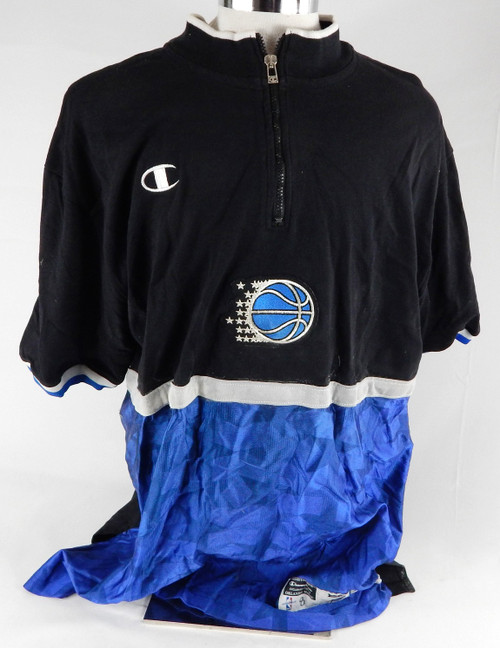 1998-99 Orlando Magic Isaac Austin #8 Game Used Black Blue Shooting Shirt 525