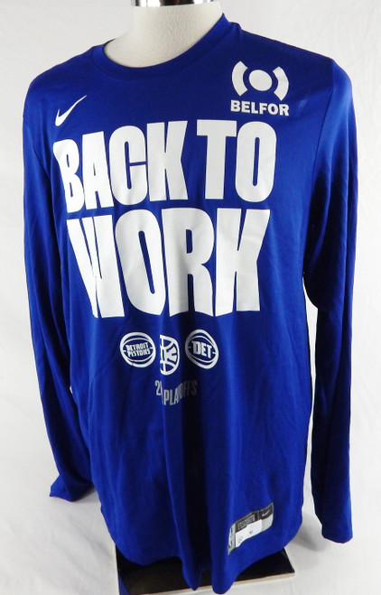 2024-25 Detroit Pistons Lindy Walters III #43 Game Used Blue Shirt NBA Playoff 4