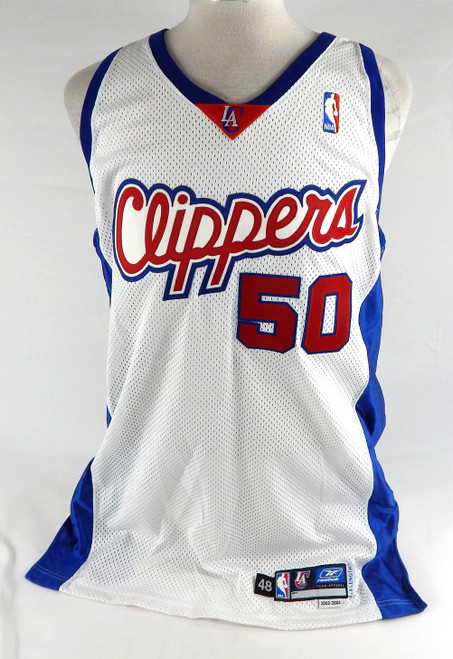 2002-03 Los Angeles Clippers Corey Maggette #50 Game Issued White Jersey 48 786
