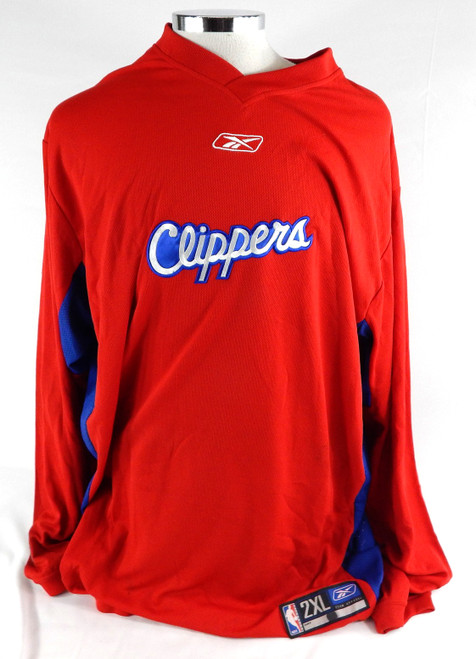2003-04 Los Angeles Clippers Olden Polynice #30 Game Used Red Shooting Shirt 8