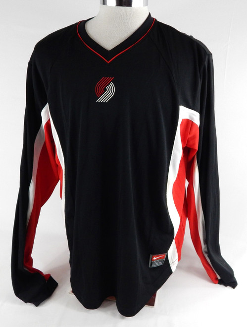 2000s Portland Trail Blazers Game Issued Black Shooting Shirt M 498