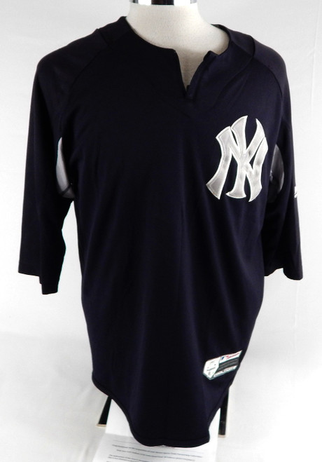 2018 New York Yankees Jason Brown Game Issued Pos Used Navy Pullover Jersey L 05