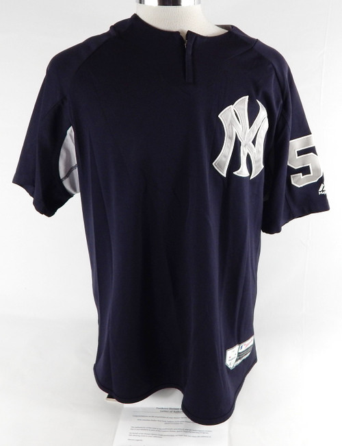 2018 New York Yankees Jonathan Holder #56 Game Issued P Used Navy Jersey XL 545