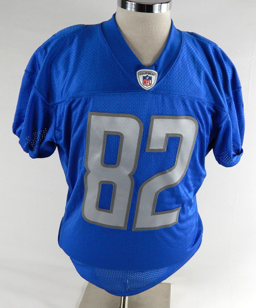 2022 Detroit Lions James Mitchell #82 Game Issued Blue Practice Jersey S 925