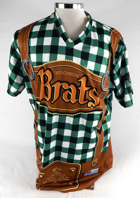 2024-25 Wisconsin Timber Rattlers #14 Game Used Green Jersey Brats Octoberfest