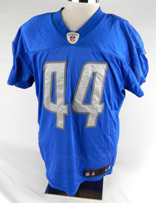 2017 Detroit Lions Jalen Reeves-Maybin #44 Game Used Blue Practice Jersey 48 238