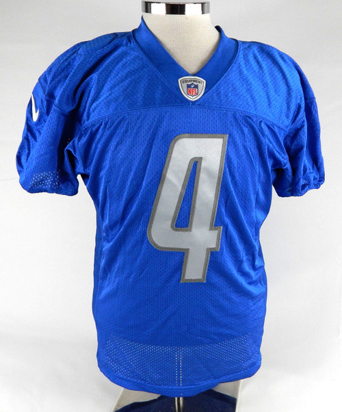 2022 Detroit Lions DJ Chark #4 Game Issued Blue Practice Jersey 44 260