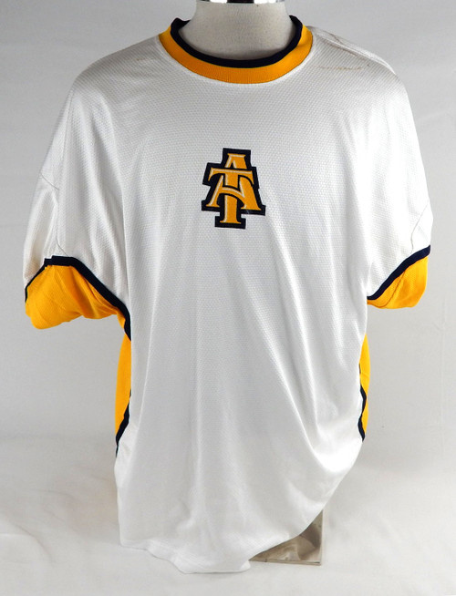 2000s North Carolina A&T Aggies Game Used White Shooting Shirt XL 890