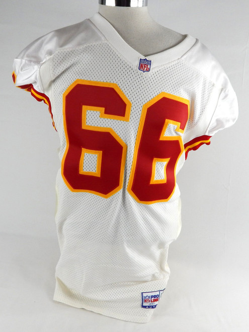 1997 Kansas City Chiefs #66 Game Issued White Jersey 48 897
