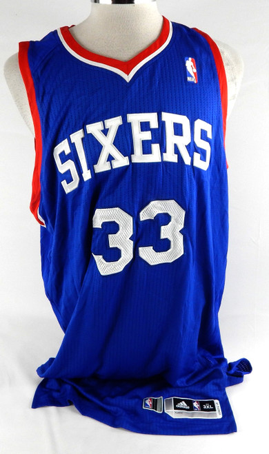 2011-12 Philadelphia 76ers Daniel Orton #33 Game Issued Blue Jersey 3XL 928