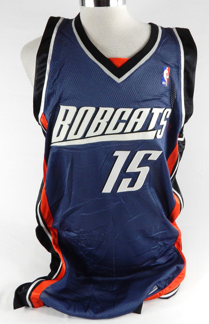 2007-08 Charlotte Bobcats Ryan Hollins #15 Game Issued Blue Jersey 52 996