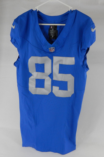 2023 Detroit Lions Anthony Firkser #85 Game Issued Blue Jersey Throwback 40 8