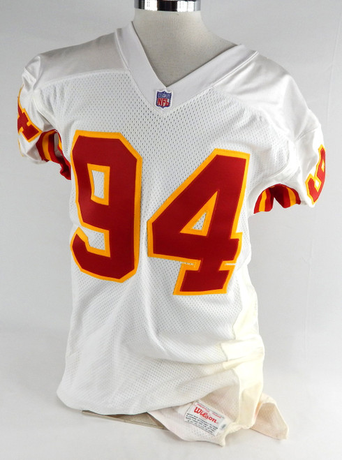 1996 Kansas City Chiefs Keith Traylor #94 Game Issued White Jersey 48 907