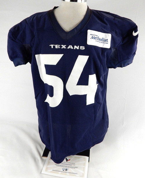 2024 Houston Texans Jarrett Patterson #54 Game Used Navy Practice Jersey 3X 953