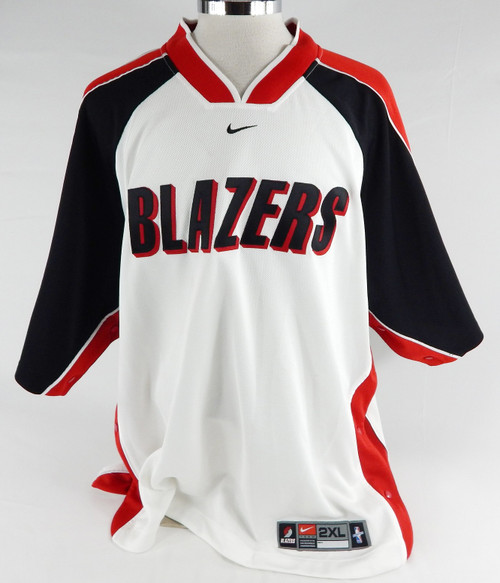 1997-04 Portland Trail Blazers Game Used White Shooting Shirt 2XL 364
