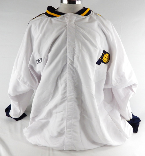 2001-06 Indiana Pacers Game Issued White Warm Up Jacket 56 201