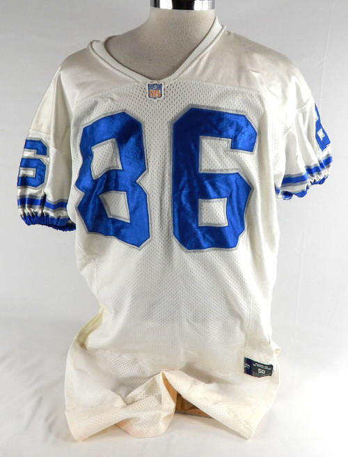 Detroit Lions David Sloan #86 Game Used White Jersey 50 429