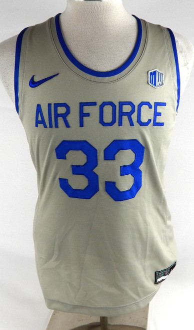 2021-22 Air Force Falcons #33 Game Issued Pos Used Grey Jersey Basketball L 446