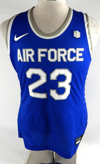 2022-23 Air Force Falcons #23 Game Issued Pos Used Blue Jersey Basketball L 465