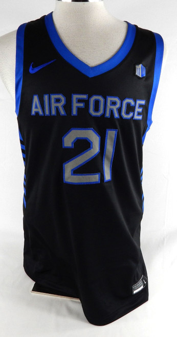 2023-24 Air Force Falcons #21 Game Issued Pos Used Black Jersey Basketball L 291