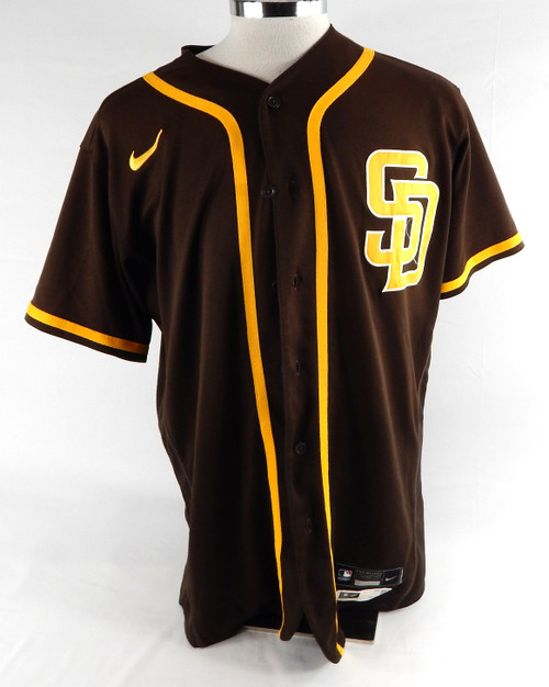 2021 San Diego Padres Beltre #46 Game Used Brown Jersey Throwback ST BP 46 552