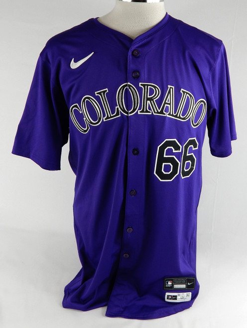 2024 Colorado Rockies Bladimir Restituyo #66 Game Issued P Used Purple Jersey 2