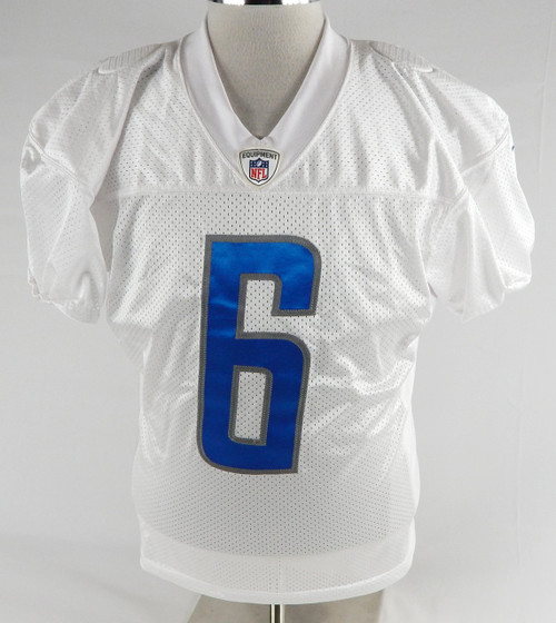 2018 Detroit Lions Sam Martin #6 Game Issued White Practice Jersey 44 157