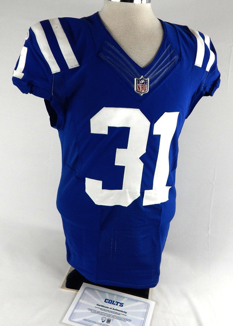 2014 Indianapolis Colts Quincy Wilson #31 Game Issued Pos Used Blue Jersey 40 94